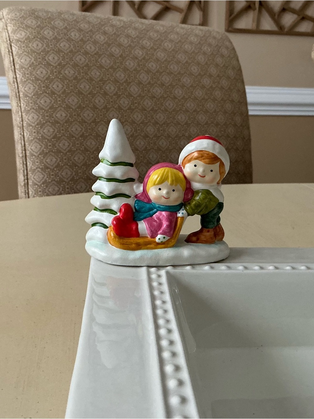 Winter Sledding Children Platter Decoration music ❄️ 🛷
